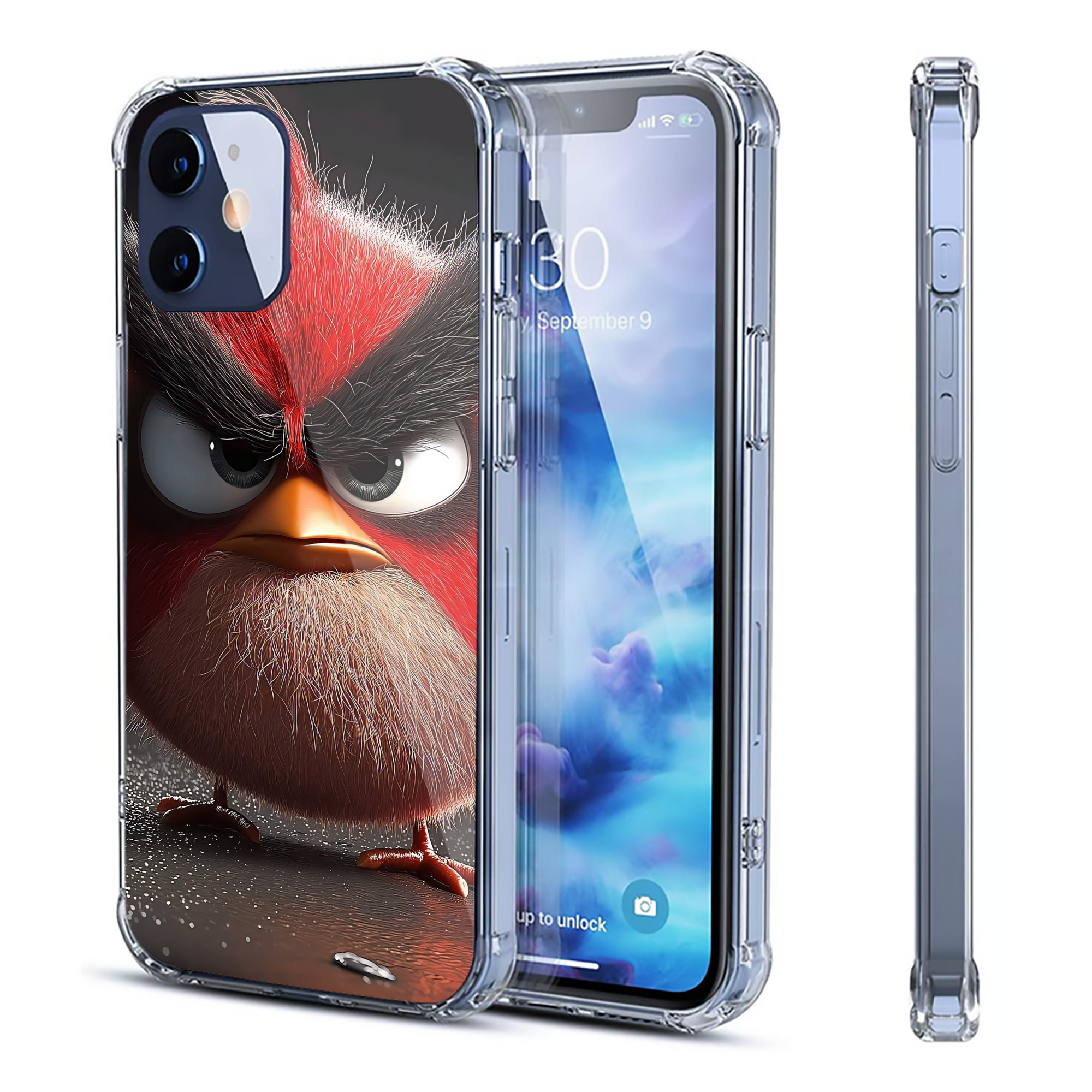 （画像用） Angry Birds アングリーバード 【iPhone 12シリーズ対応】透明スマホケース（クリアソフトケース）